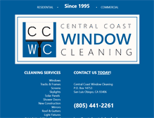 Tablet Screenshot of centralcoastwindowcleaning.com